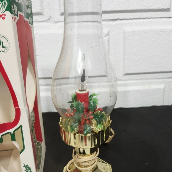 Vintage Beacon Electric Flickering Flame Hurricane Lamp - Picture 2 of 10